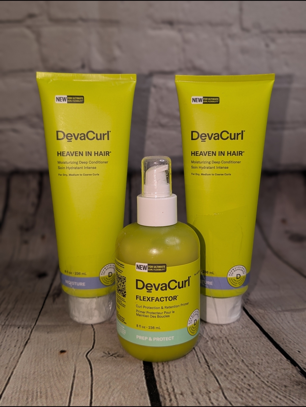 DevaCurl Hair Care Trio 2 Heave In Hair And 1 Flex factor
